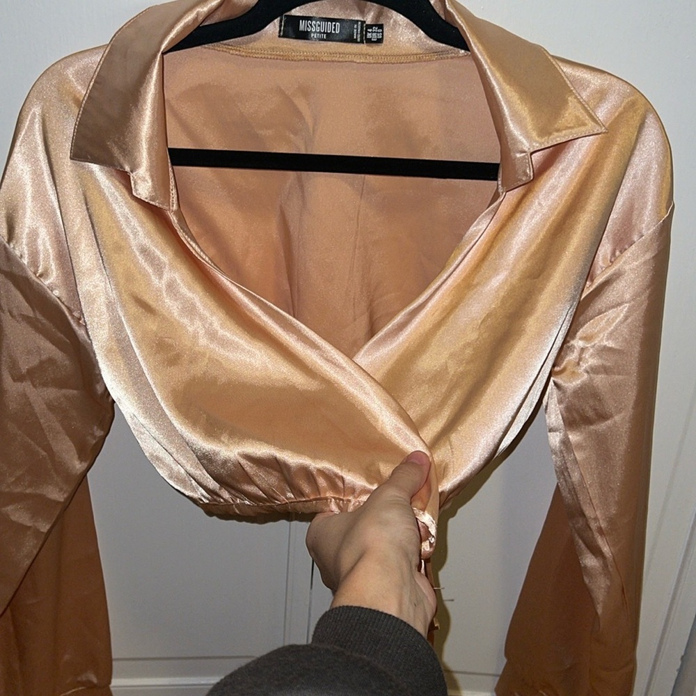 Peach crop top